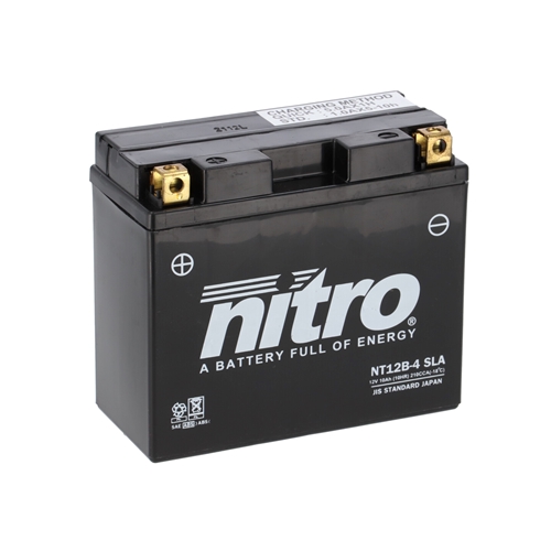 NITRO Gesloten batterij onderhoudsvrij, Batterijen moto & scooter, NT12B-4-SLA